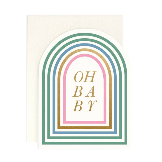 Oh Baby Arched Greeting Card