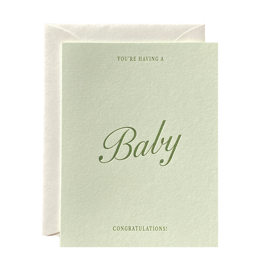 Letterpress Baby Greeting Card
