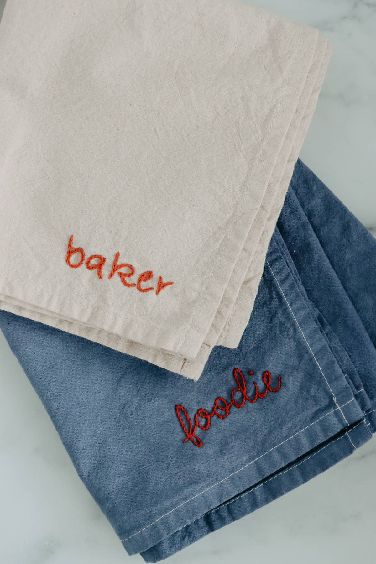 Embroidered Cotton Tea Towel 