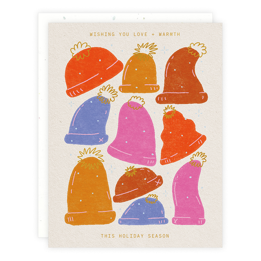 Winter Hats Holiday Greeting Card