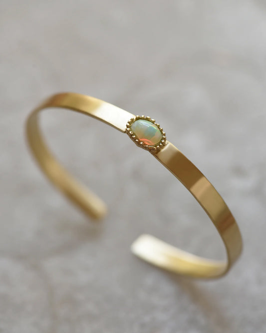 Opal and Brass Cuff