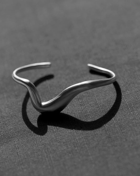 Sterling Silver Wavy Cuff