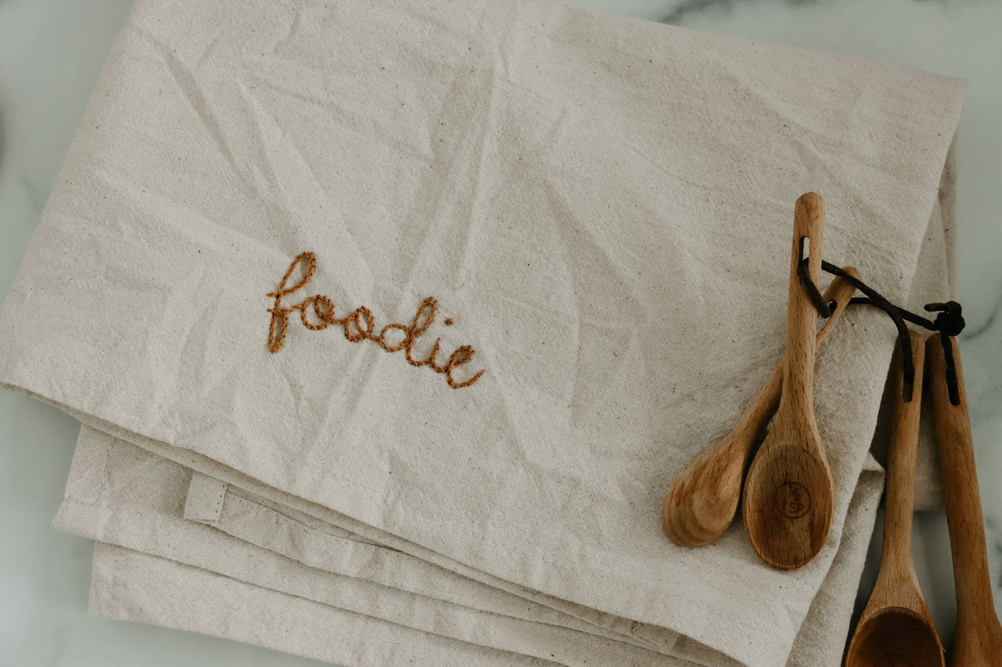 Embroidered Cotton Tea Towel 