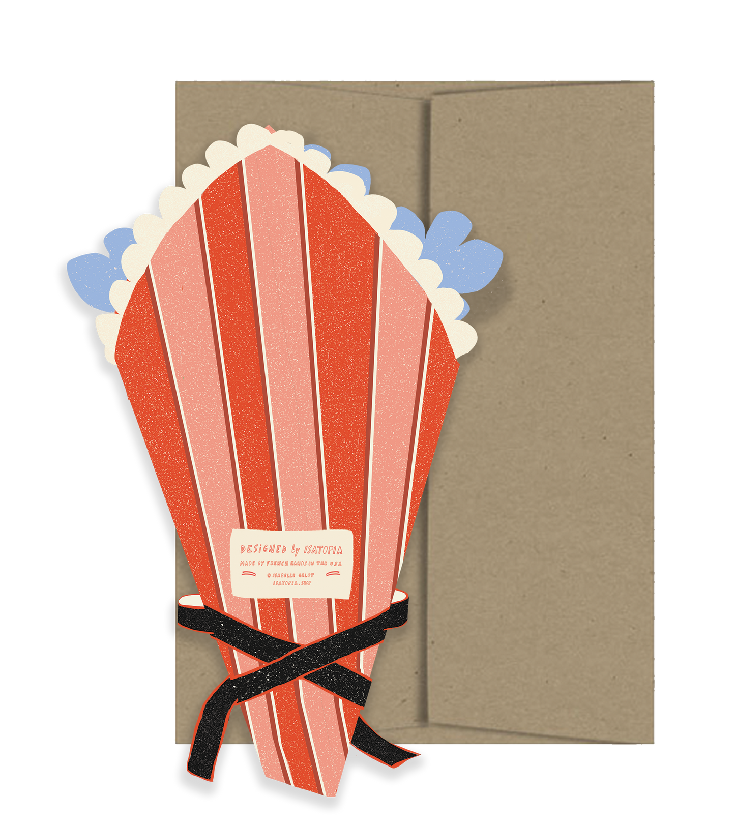 Flower Bouquet Die Cut Greeting Card