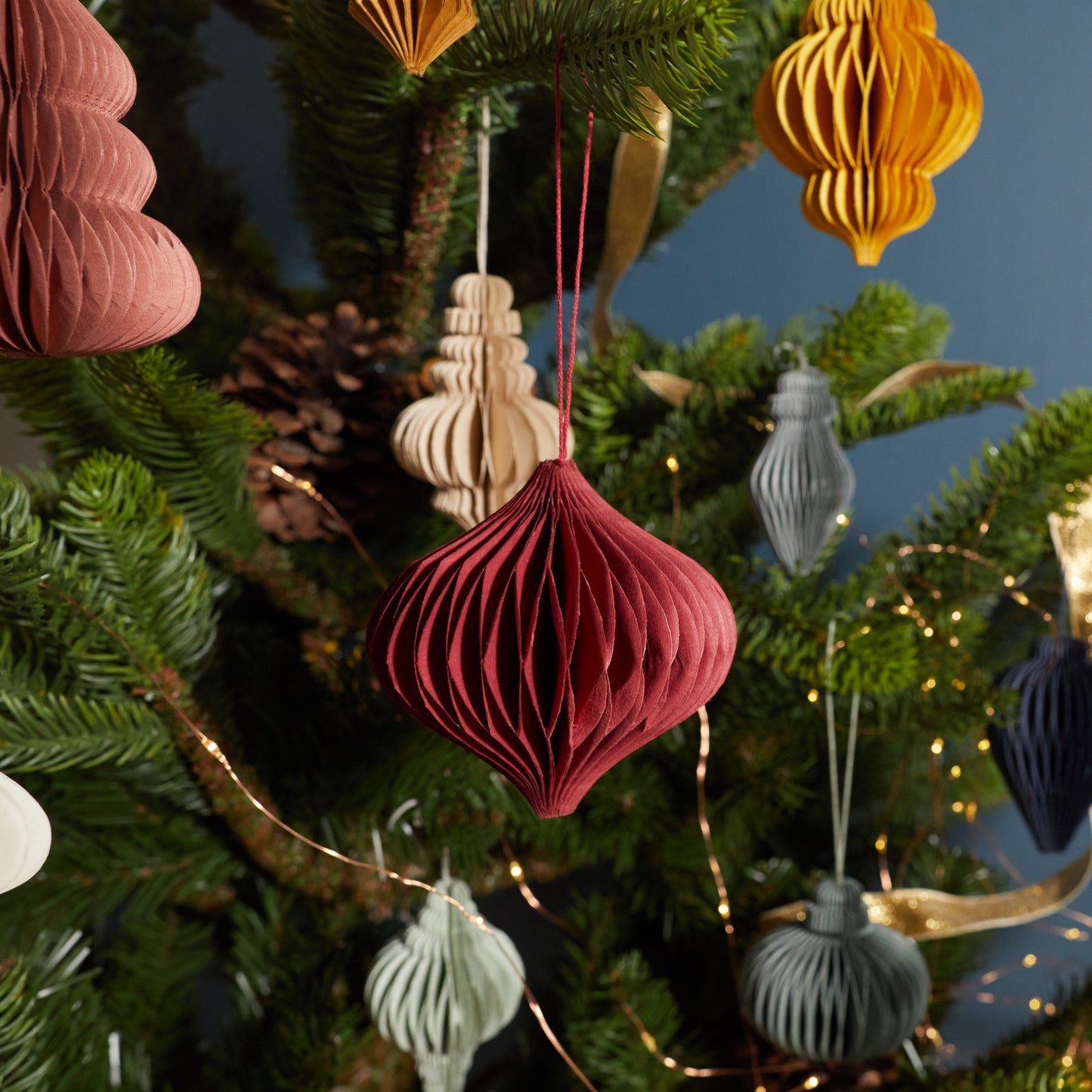 Recycled Paper Accordion Ornaments