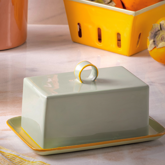 Harlow Bright Enamel Butter Dish
