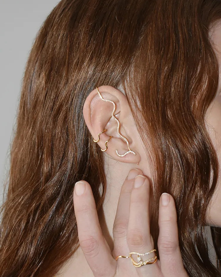 Ocean Wave Cuff Earring