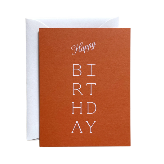 Letterpress Happy Birthday Greeting Card
