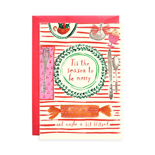 Blitzed Holiday Greeting Card