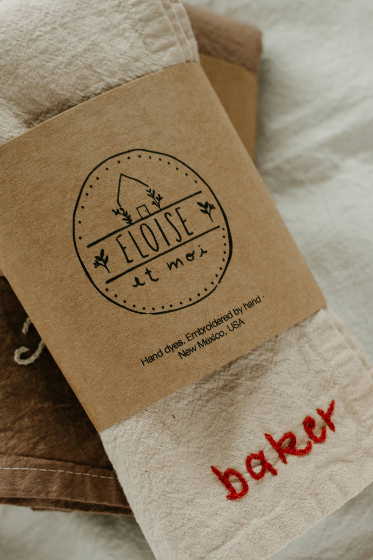 Embroidered Cotton Tea Towel 