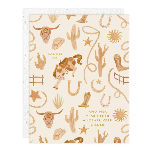 Saddle Up Birthday Greeting Card