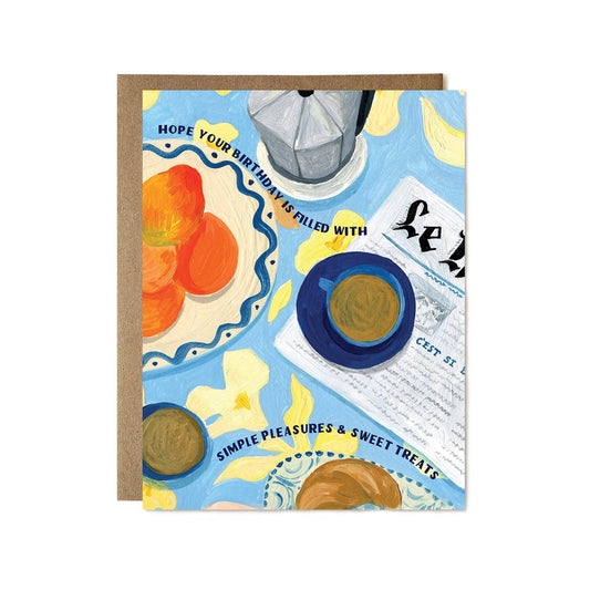 Simple Pleasures Birthday Greeting Card