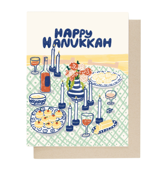 Hanukkah Tablescape Greeting Card