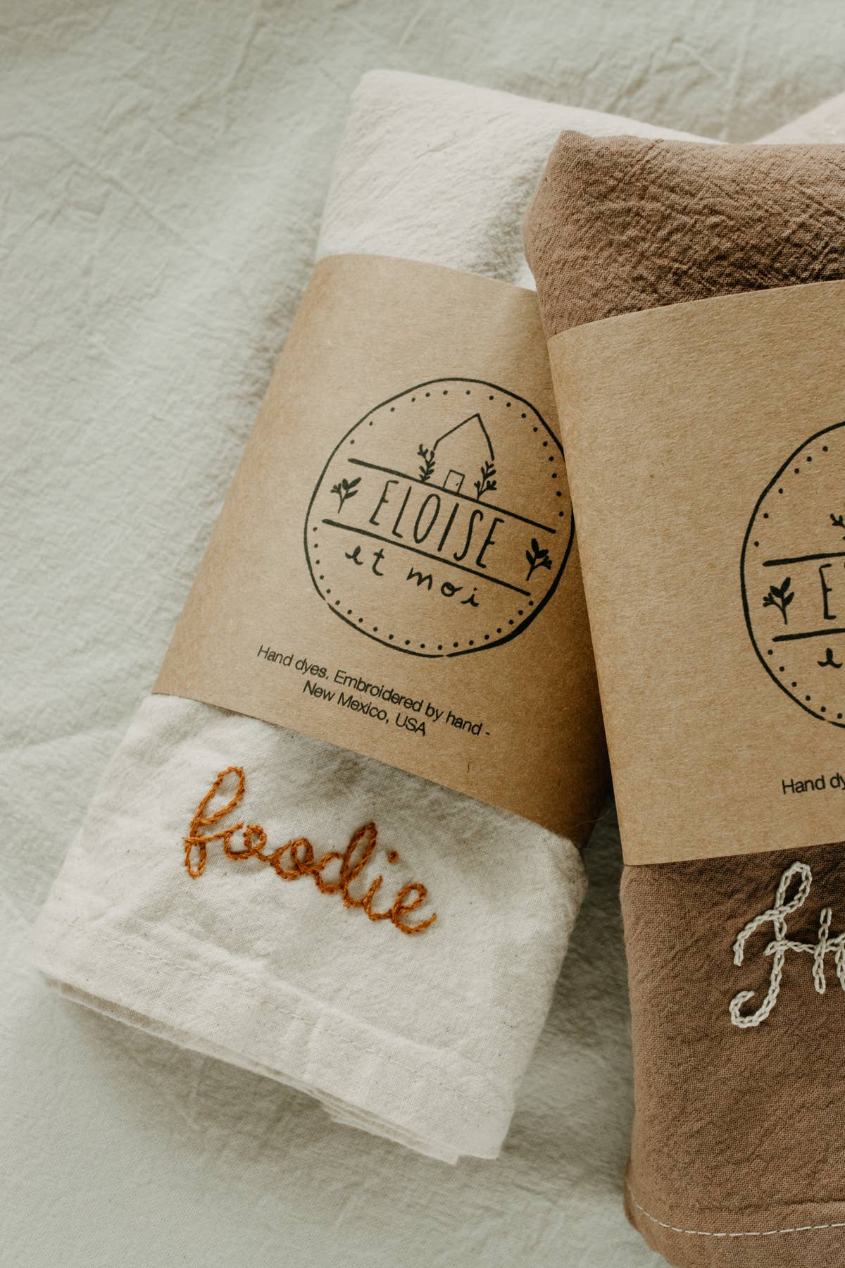 Embroidered Cotton Tea Towel 