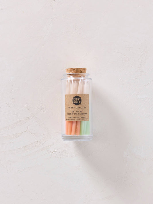 Beeswax Birthday Candles (Jar of 30)