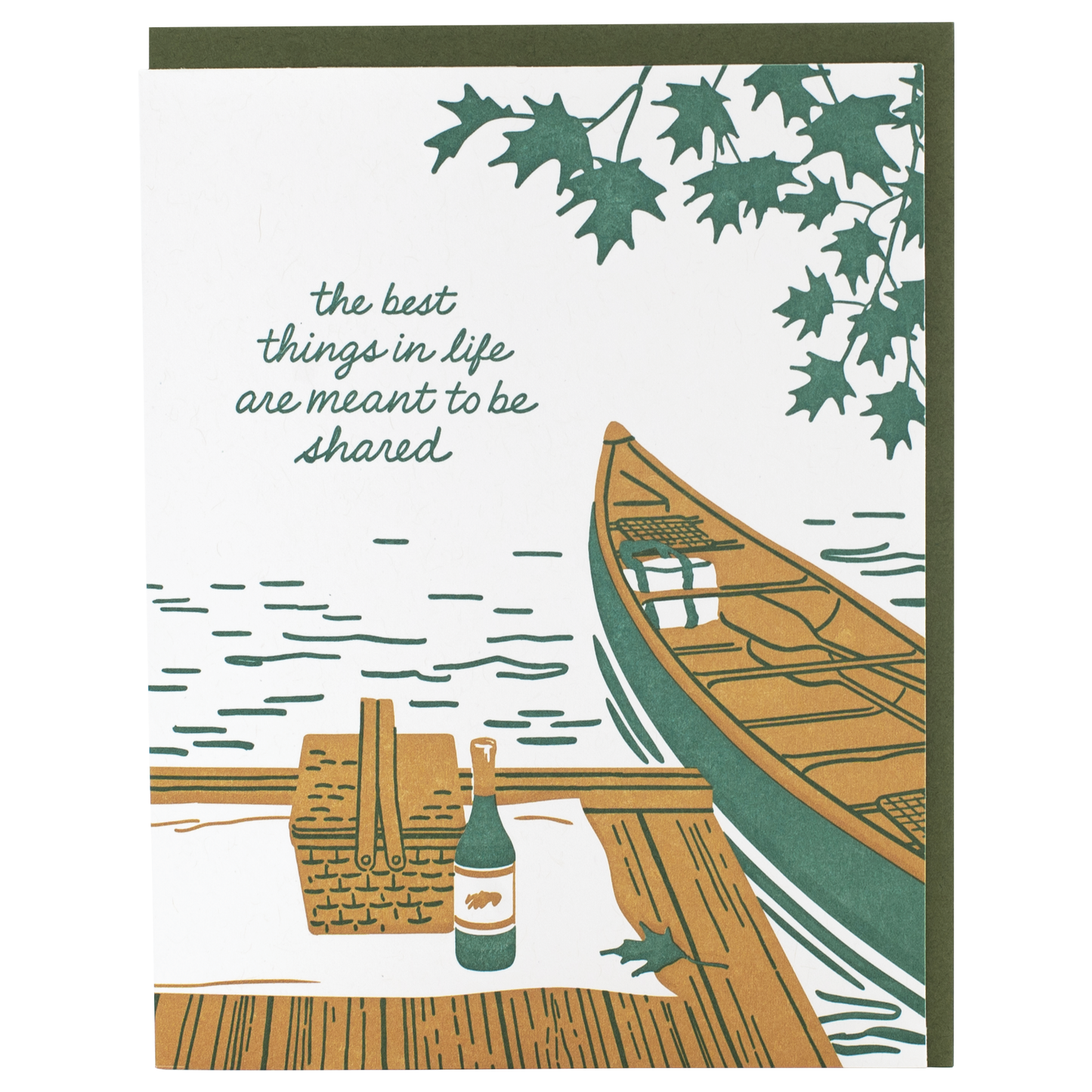 Canoe For Two Greeting Card
