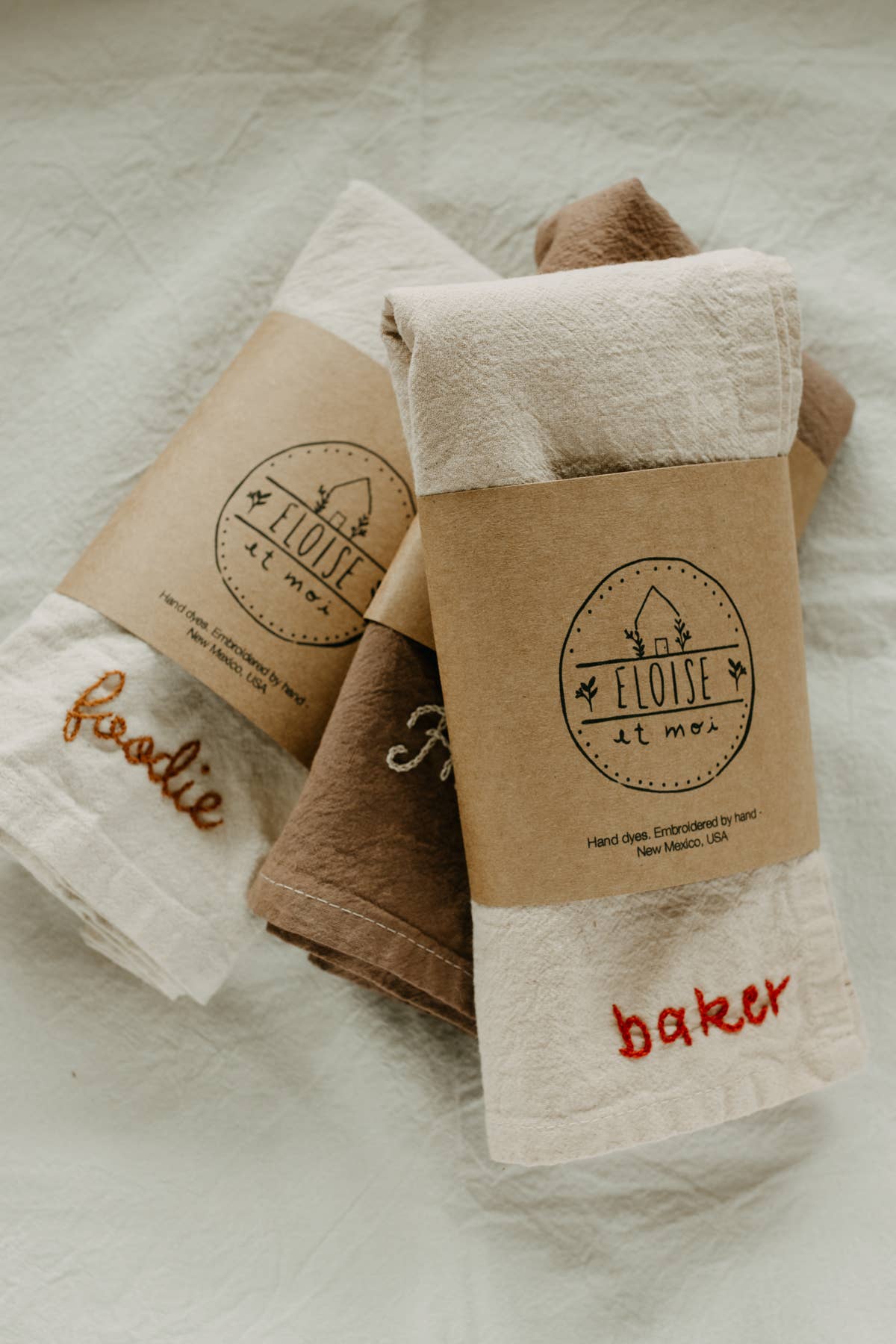 Embroidered Cotton Tea Towel 