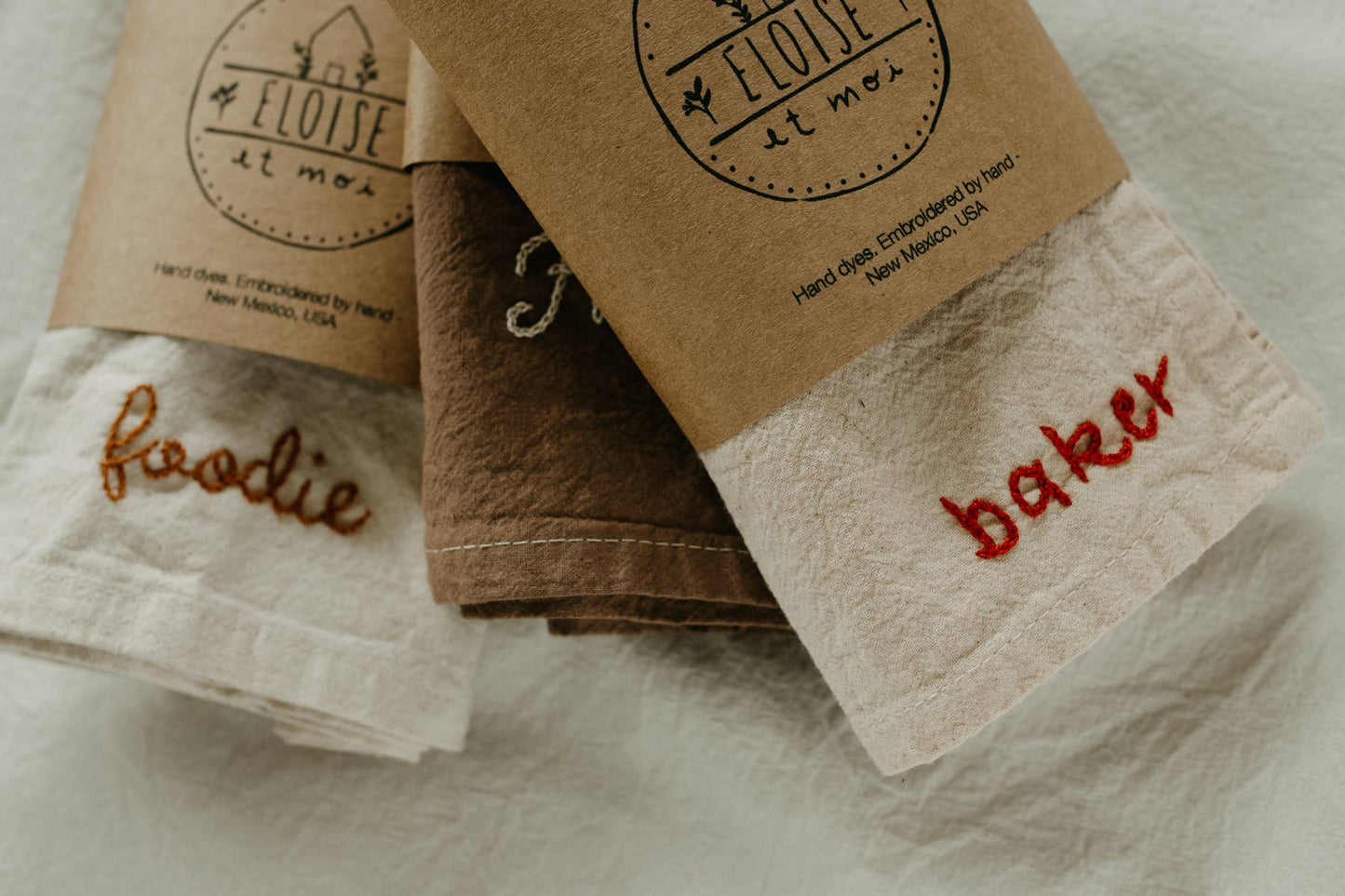 Embroidered Cotton Tea Towel 
