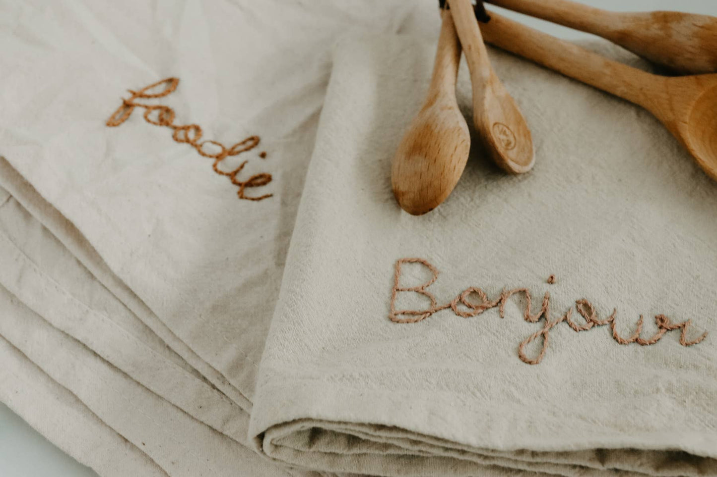 Embroidered Cotton Tea Towel 