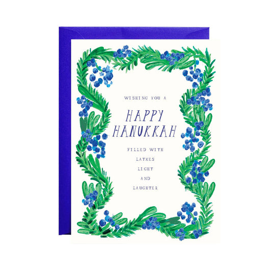 Latkes + Light Hanukkah Greeting Card