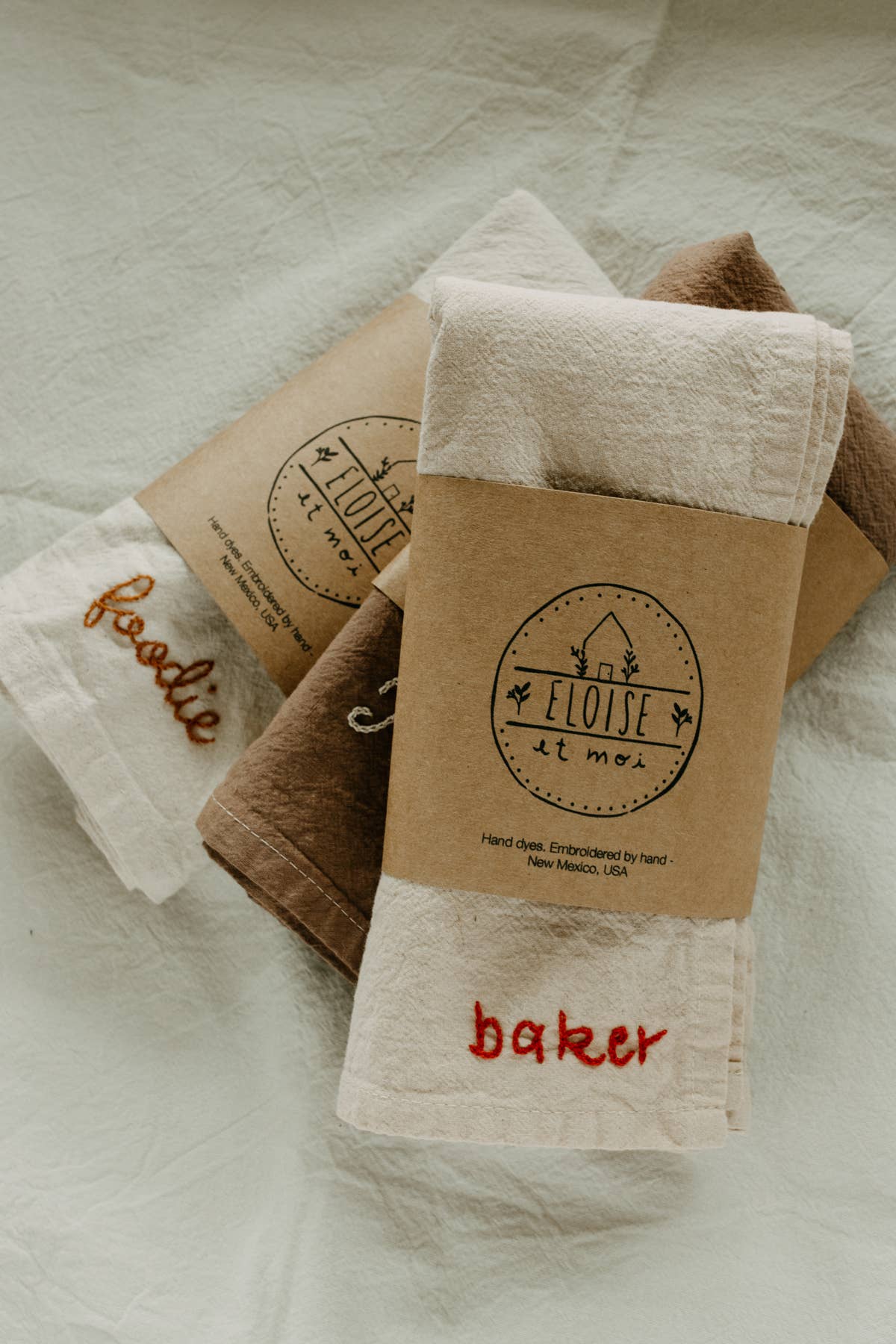 Embroidered Cotton Tea Towel 